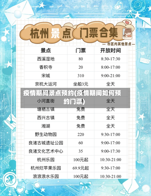 疫情期间景点预约(疫情期间如何预约门票)