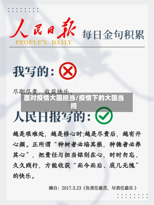 面对疫情大国担当/疫情下的大国当担-第3张图片