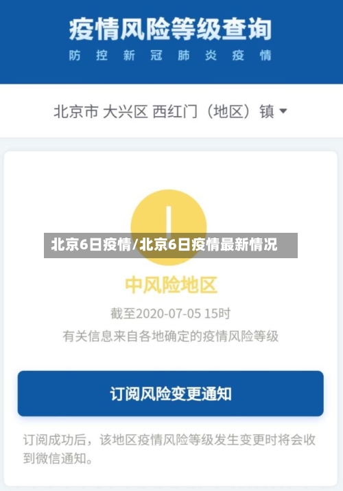 北京6日疫情/北京6日疫情最新情况