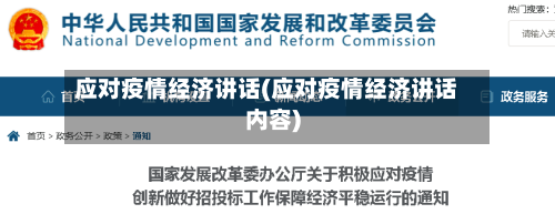 应对疫情经济讲话(应对疫情经济讲话内容)-第3张图片
